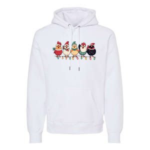 Christmas Holiday Cute Xmas Chicken Matching Team Holiday Premium Hoodie