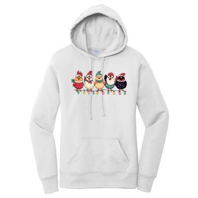 Christmas Holiday Cute Xmas Chicken Matching Team Holiday Women's Pullover Hoodie