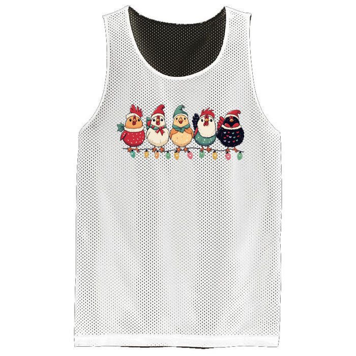 Christmas Holiday Cute Xmas Chicken Matching Team Holiday Mesh Reversible Basketball Jersey Tank