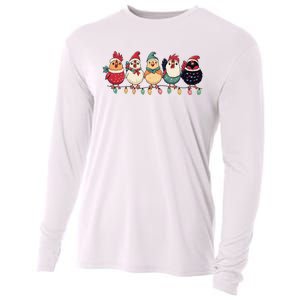 Christmas Holiday Cute Xmas Chicken Matching Team Holiday Cooling Performance Long Sleeve Crew