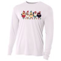 Christmas Holiday Cute Xmas Chicken Matching Team Holiday Cooling Performance Long Sleeve Crew