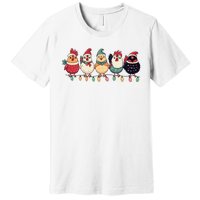 Christmas Holiday Cute Xmas Chicken Matching Team Holiday Premium T-Shirt