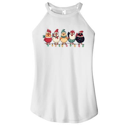 Christmas Holiday Cute Xmas Chicken Matching Team Holiday Women’s Perfect Tri Rocker Tank