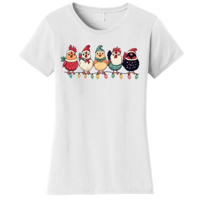 Christmas Holiday Cute Xmas Chicken Matching Team Holiday Women's T-Shirt