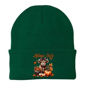 Cute Highland Cow Fall Autumn Girly Thanksgiving Knit Cap Winter Beanie