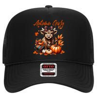 Cute Highland Cow Fall Autumn Girly Thanksgiving High Crown Mesh Back Trucker Hat