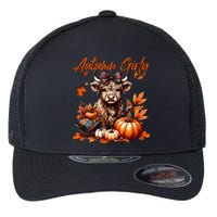 Cute Highland Cow Fall Autumn Girly Thanksgiving Flexfit Unipanel Trucker Cap