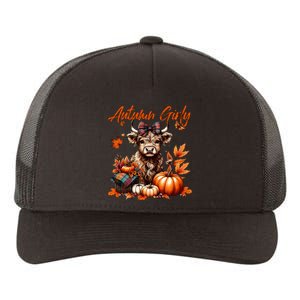 Cute Highland Cow Fall Autumn Girly Thanksgiving Yupoong Adult 5-Panel Trucker Hat