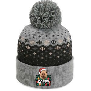 Cappy Holidays Capybara Christmas The Baniff Cuffed Pom Beanie