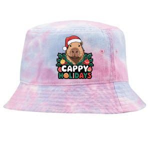 Cappy Holidays Capybara Christmas Tie-Dyed Bucket Hat