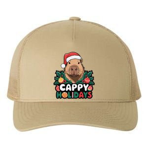 Cappy Holidays Capybara Christmas Yupoong Adult 5-Panel Trucker Hat