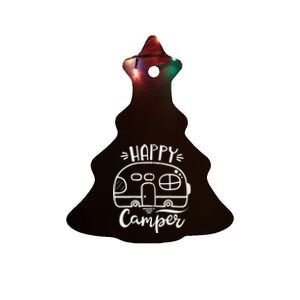 Cute Happy Camper graphics for wo or  Zip Hoodie Ceramic Tree Ornament