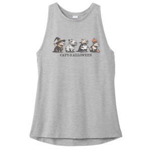 Capybara Halloween Ladies PosiCharge Tri-Blend Wicking Tank