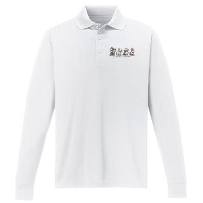 Capybara Halloween Performance Long Sleeve Polo