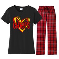 Chiefs Heart Women's Flannel Pajama Set