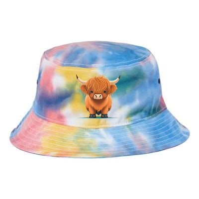 Cute Highland Cattle Cow Funny Highland Cow Tie Dye Newport Bucket Hat