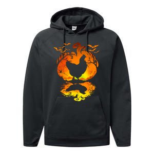 Chicken Halloween Costume Pumpkin Chicken Lovers Fall Season Performance Fleece Hoodie