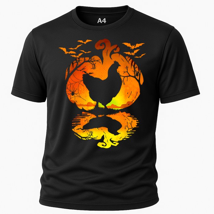 Chicken Halloween Costume Pumpkin Chicken Lovers Fall Season Cooling Performance Crew T-Shirt