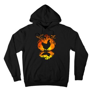 Chicken Halloween Costume Pumpkin Chicken Lovers Fall Season Hoodie