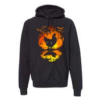 Chicken Halloween Costume Pumpkin Chicken Lovers Fall Season Premium Hoodie