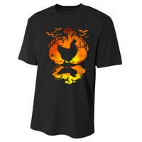 Chicken Halloween Costume Pumpkin Chicken Lovers Fall Season Performance Sprint T-Shirt