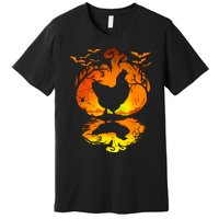 Chicken Halloween Costume Pumpkin Chicken Lovers Fall Season Premium T-Shirt