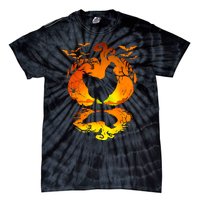 Chicken Halloween Costume Pumpkin Chicken Lovers Fall Season Tie-Dye T-Shirt