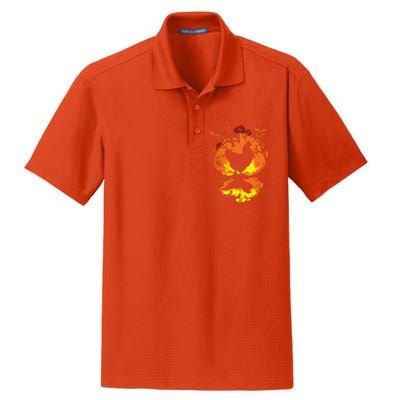 Chicken Halloween Costume Pumpkin Chicken Lovers Fall Season Dry Zone Grid Polo