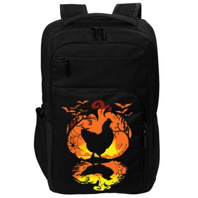 Chicken Halloween Costume Pumpkin Chicken Lovers Fall Season Impact Tech Backpack