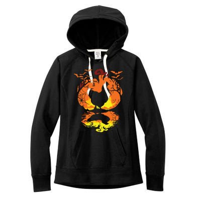 Chicken Halloween Costume Pumpkin Chicken Lovers Fall Season Women's Fleece Hoodie