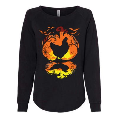 Chicken Halloween Costume Pumpkin Chicken Lovers Fall Season Womens California Wash Sweatshirt