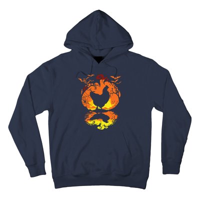 Chicken Halloween Costume Pumpkin Chicken Lovers Fall Season Hoodie