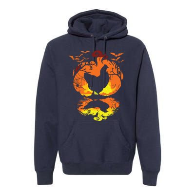 Chicken Halloween Costume Pumpkin Chicken Lovers Fall Season Premium Hoodie