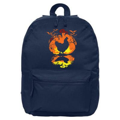 Chicken Halloween Costume Pumpkin Chicken Lovers Fall Season 16 in Basic Backpack