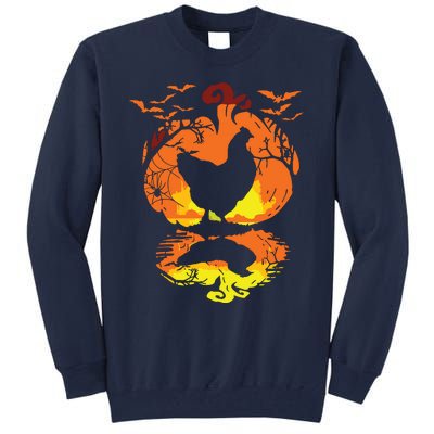 Chicken Halloween Costume Pumpkin Chicken Lovers Fall Season Tall Sweatshirt