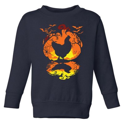 Chicken Halloween Costume Pumpkin Chicken Lovers Fall Season Toddler Sweatshirt