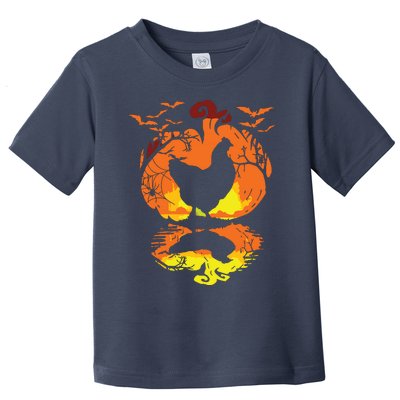 Chicken Halloween Costume Pumpkin Chicken Lovers Fall Season Toddler T-Shirt