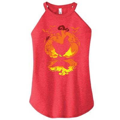 Chicken Halloween Costume Pumpkin Chicken Lovers Fall Season Women's Perfect Tri Rocker Tank