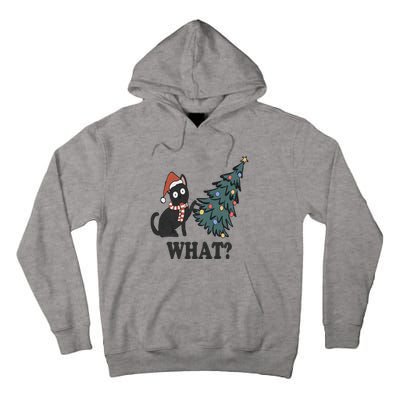 Cute Holiday Christmas Xmas Cat Cats Funny Tree Lights Tall Hoodie