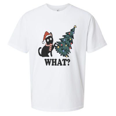 Cute Holiday Christmas Xmas Cat Cats Funny Tree Lights Sueded Cloud Jersey T-Shirt