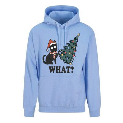 Cute Holiday Christmas Xmas Cat Cats Funny Tree Lights Unisex Surf Hoodie