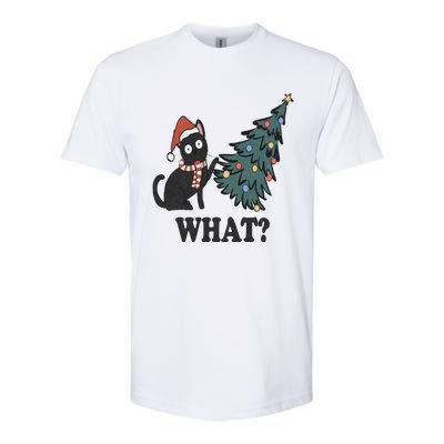 Cute Holiday Christmas Xmas Cat Cats Funny Tree Lights Softstyle CVC T-Shirt