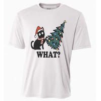 Cute Holiday Christmas Xmas Cat Cats Funny Tree Lights Cooling Performance Crew T-Shirt