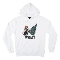 Cute Holiday Christmas Xmas Cat Cats Funny Tree Lights Hoodie