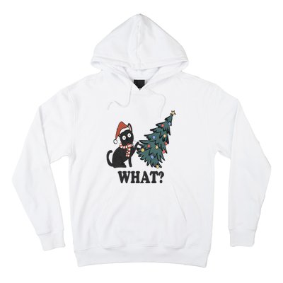 Cute Holiday Christmas Xmas Cat Cats Funny Tree Lights Hoodie