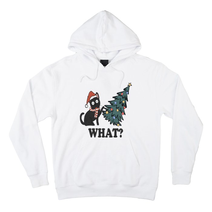 Cute Holiday Christmas Xmas Cat Cats Funny Tree Lights Hoodie