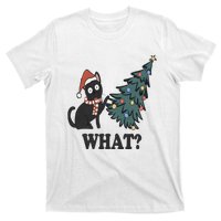 Cute Holiday Christmas Xmas Cat Cats Funny Tree Lights T-Shirt