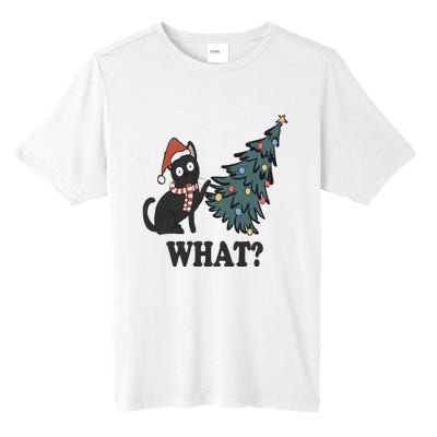 Cute Holiday Christmas Xmas Cat Cats Funny Tree Lights Tall Fusion ChromaSoft Performance T-Shirt