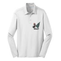 Cute Holiday Christmas Xmas Cat Cats Funny Tree Lights Silk Touch Performance Long Sleeve Polo