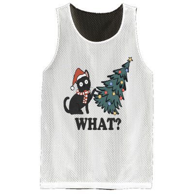 Cute Holiday Christmas Xmas Cat Cats Funny Tree Lights Mesh Reversible Basketball Jersey Tank